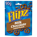 Flipz Milk Chocolate Coated Pretzel Snacks 90g (Case of 6)