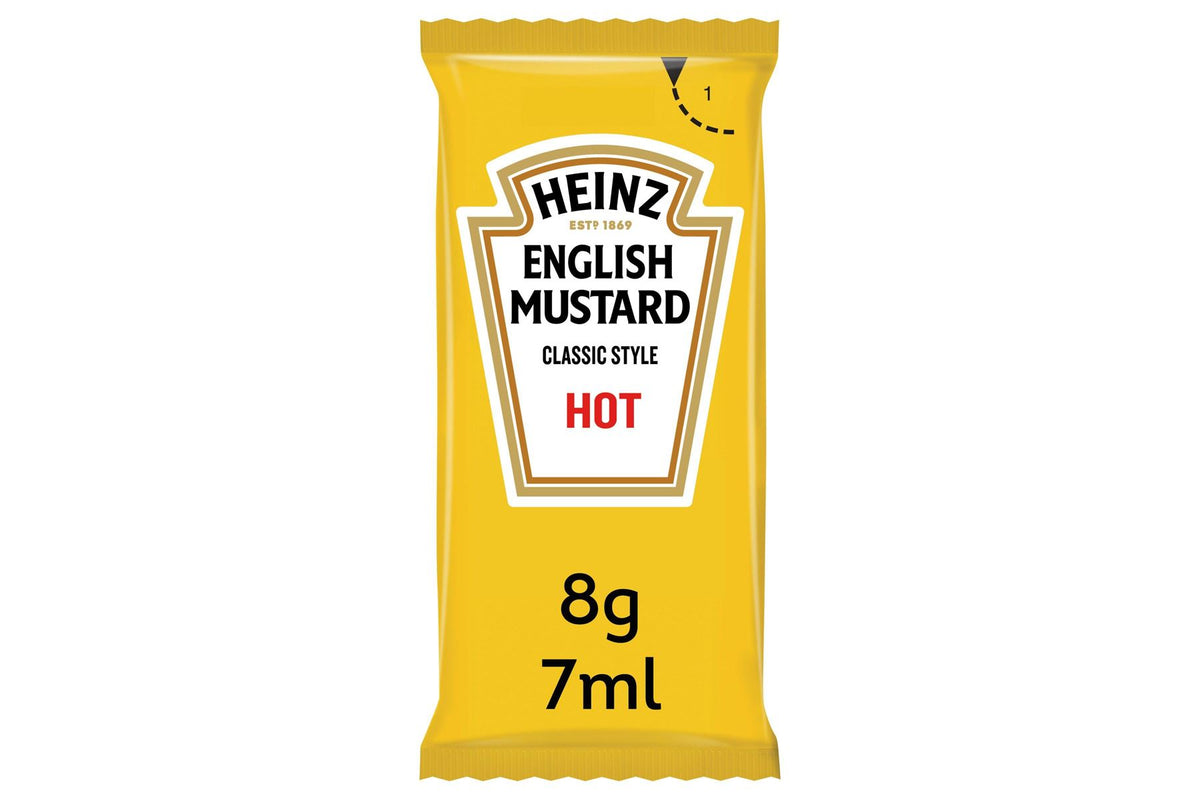 Heinz English Mustard Hot Sachets 7ml (Case of 250)