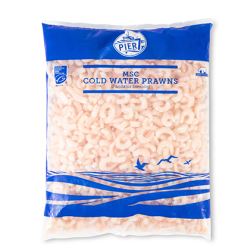 Pier 7 MSC Cooked & Peeled Small Cold Water Prawns (341-568/lb) (Case of 5)