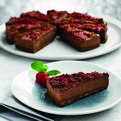 Premium Selection Belgian Chocolate & Raspberry Torte (Pre-cut) (Case of 1)
