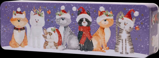 Farmhouse - Christmas Cat Rectangle Tin (12x225g)