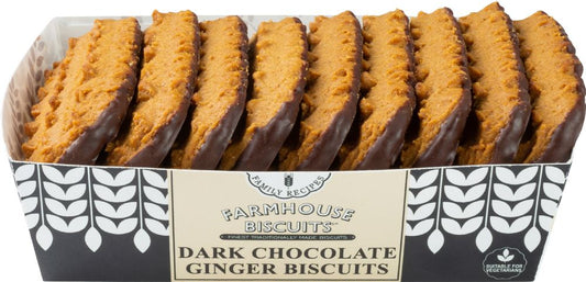 FARMHOUSE BISCUITS Dark Chocolate Ginger Biscuits 150g - 1 Case