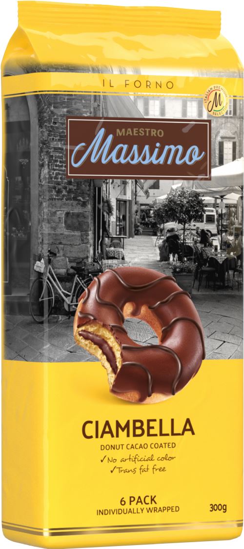 MAESTRO MASSIMO Ciambella Donut Cocoa Coated - 6 Pack 300g