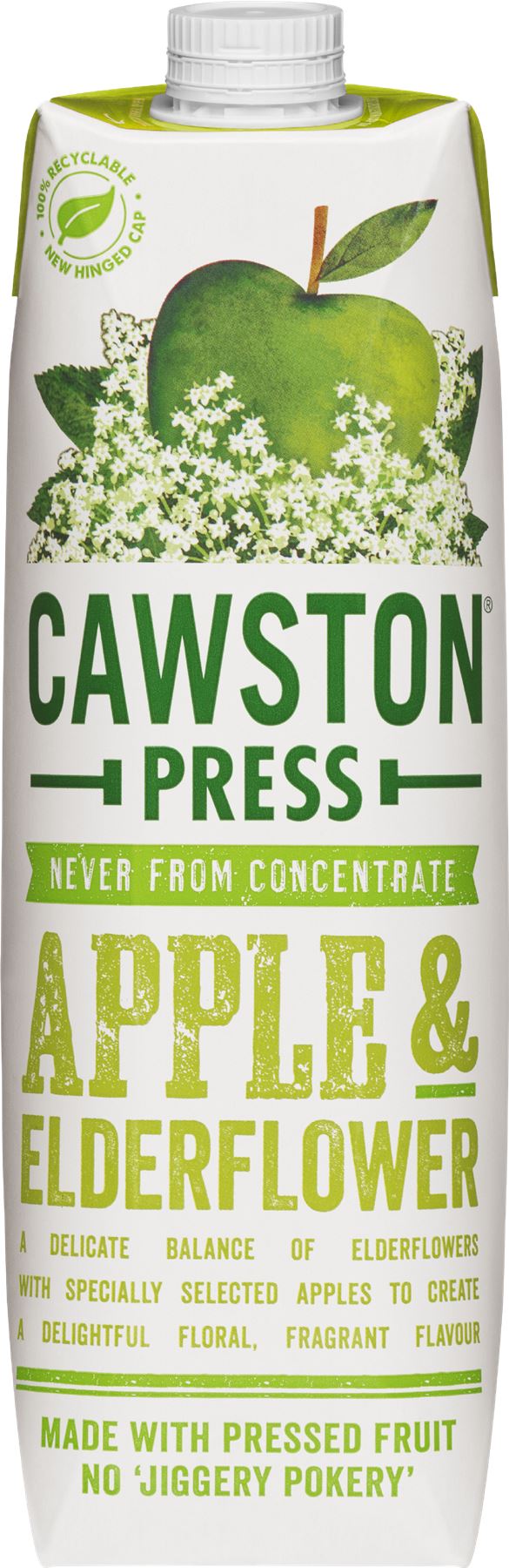 CAWSTON PRESS Apple & Elderflower Juice 1L - 1 Case