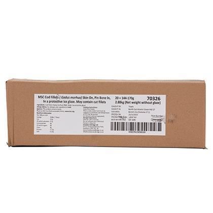 Frozen MSC COD FILLETS 144-170G Skin-on