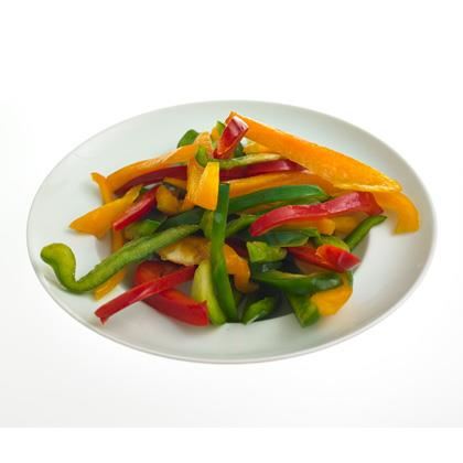 Prepared Sliced Mixed Capsicum Peppers (Case of 1)