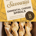 BAKEWELL AND BROWNE Savouries - Emmental Cheese Spirals 70g - 1 Case