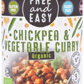 FREE AND EASY Organic Chickpea & Vegetable Curry 400g - 1 Case