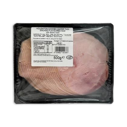 Houghton Cooked Wafer Thin Smoke Flavoured Ham with added water