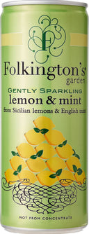 FOLKINGTON'S Garden - Gently Sparkling Lemon & Mint 250ml (Case of 12)
