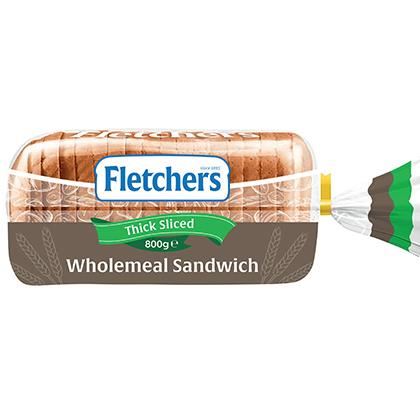 Fletchers Thick Sliced Wholemeal Square Sandwich Bread