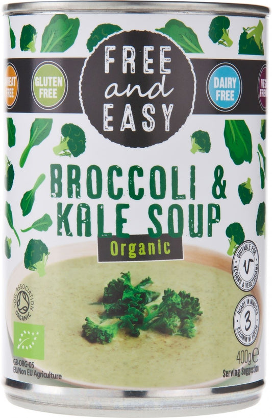 FREE AND EASY Organic Broccoli & Kale Soup 400g - 1 Case