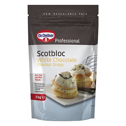 Dr. Oetker Professional Scotbloc White Chocolate Flavour Drops 3kg
