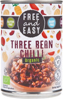FREE AND EASY Organic Three Bean Chilli 400g (Case of 6)