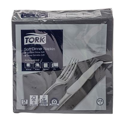 Tork® Dinner Napkin Black 3ply