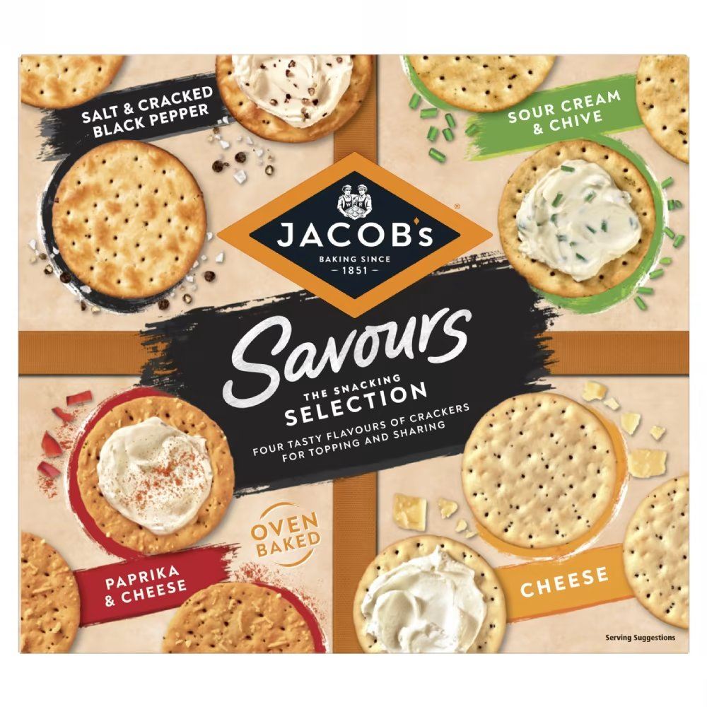 JACOB'S Savours - The Snacking Selection 250g (Case of 4)