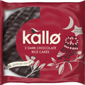 KALLO Dark Chocolate Topped Rice Cakes Twin Pack 33g