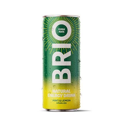 Brio Natural Organic Energy - Mint & Lemon Can (Case of 12)