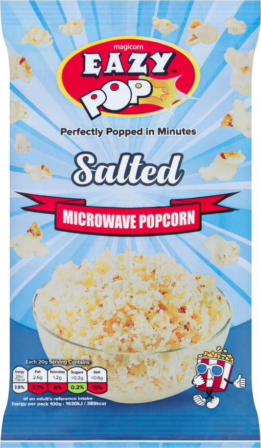 EAZY POP Microwave Popcorn - Salted 85g - 1 Case