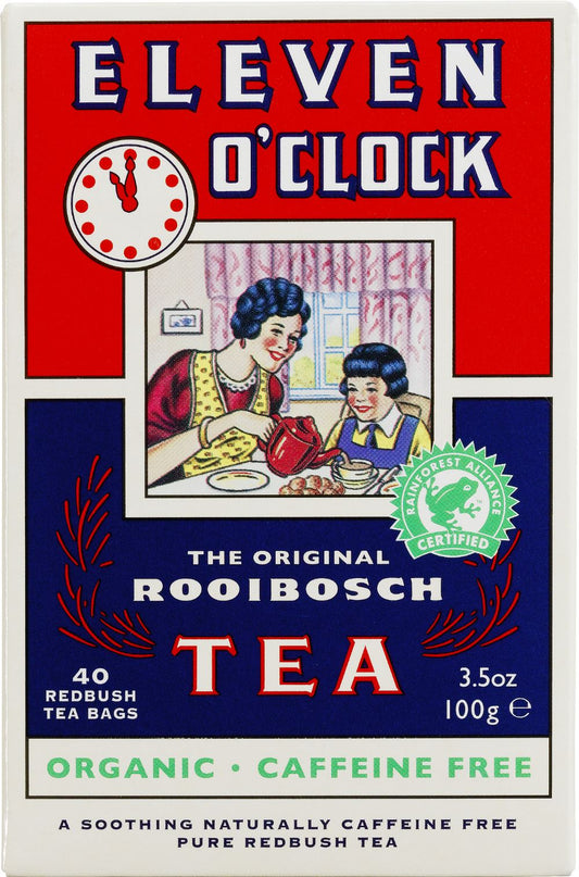 ELEVEN O'CLOCK The Original Rooibosch (Redbush) Tea - 40 Teabags 100g - 1 Case