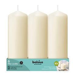 Bolsius Professional Ivory Pillar Candles 200 x 68mm (Case of 1)