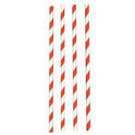 Paper Smoothie Straw Red & White Striped 200x8mm