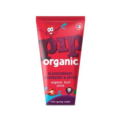 Pip Organic Blackcurrant  Raspberry & Apple Organic Fruit Juice with Spring Water