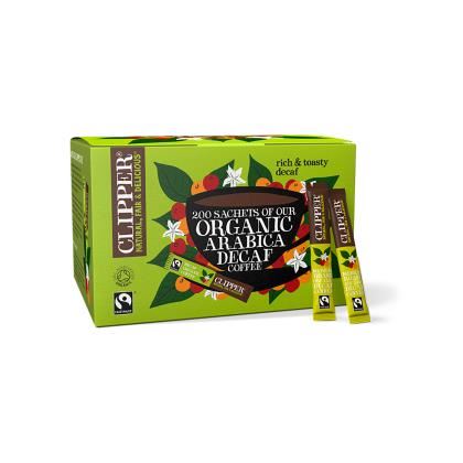 Fairtrade Organic Arabica Decaffeinated Individual Coffee Sticks