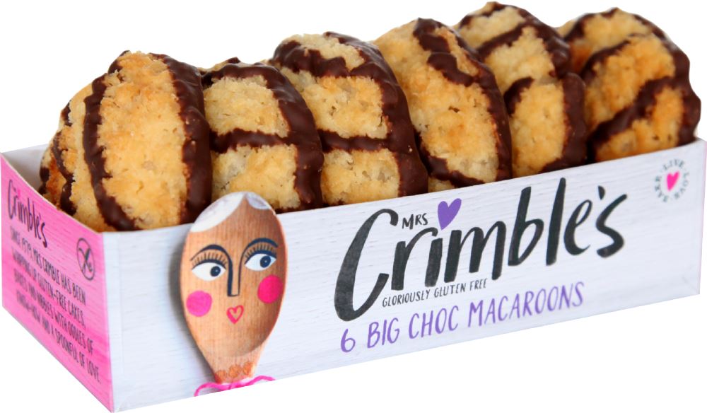 MRS CRIMBLE'S 6 Big Chocolate Macaroons 195g - 1 Case