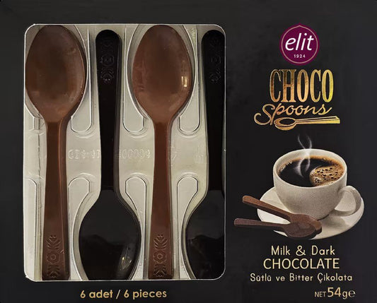 ELIT 6 Choco Spoons - Milk & Dark Chocolate 54g