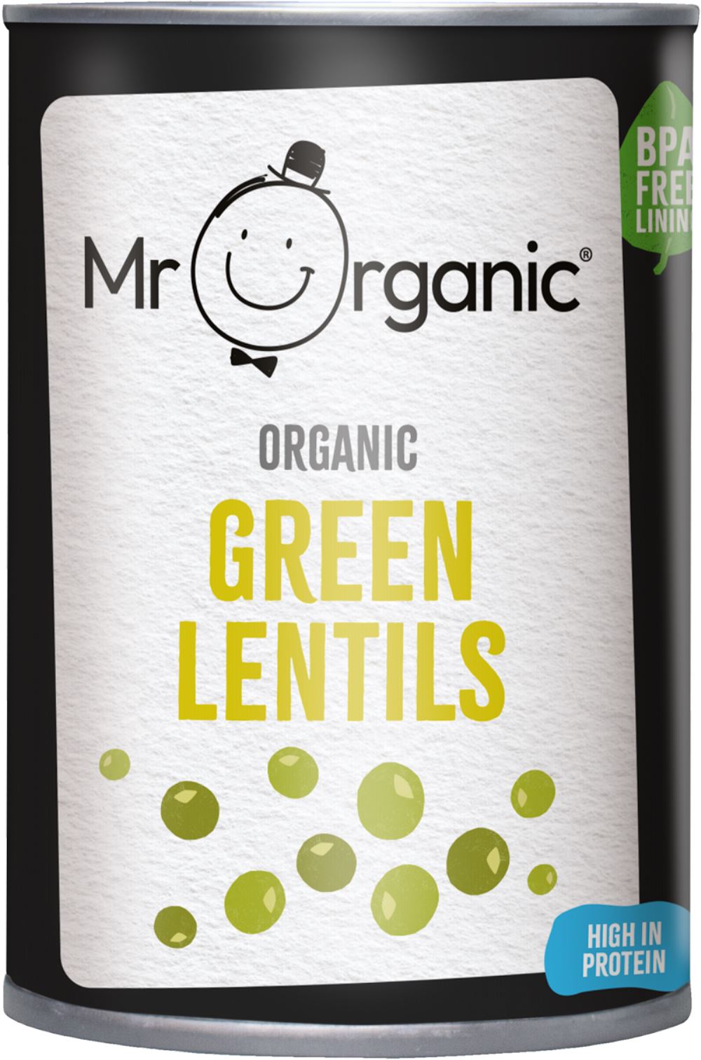 MR ORGANIC Organic Green Lentils 400g - 1 Case