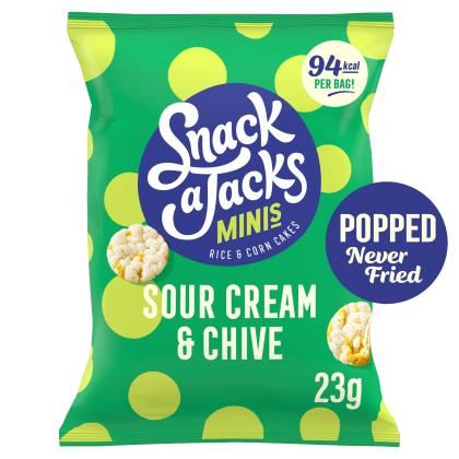 Snack a Jacks Sour Cream & Chive Rice Cakes Snacks (Case of 24)
