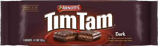ARNOTT'S Tim Tam Dark Biscuits 163g - 1 Case