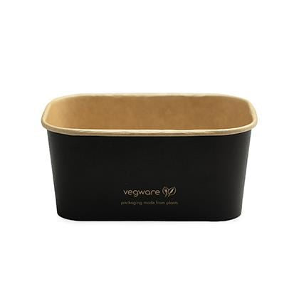 Black Rectangular Container 34oz (Case of 1)