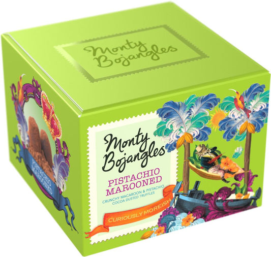 MONTY BOJANGLES Pistachio Marooned Cocoa Dusted Truffles 150g - 1 Case