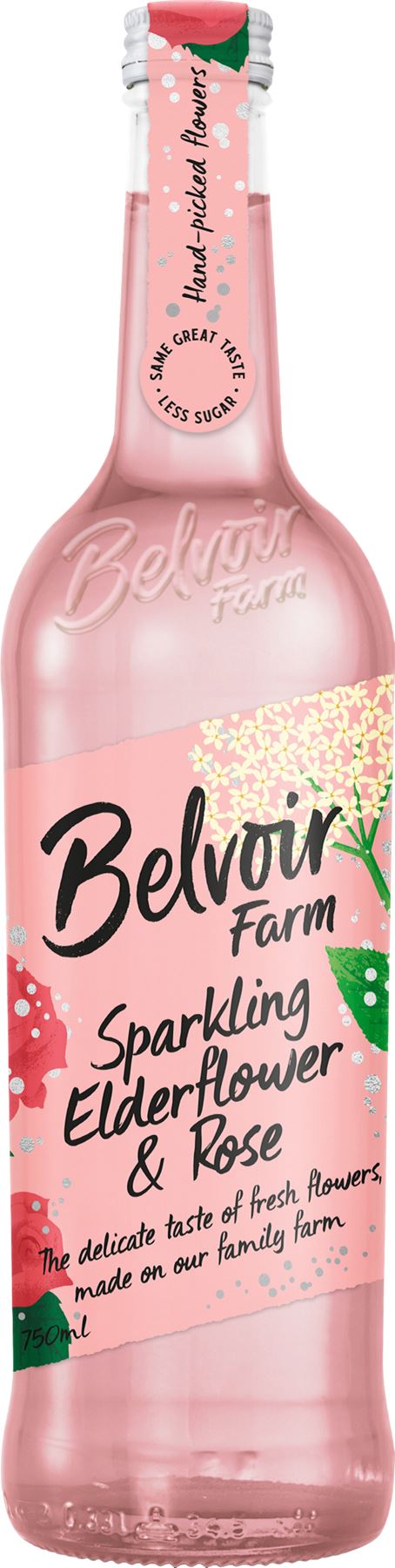 BELVOIR Sparkling Elderflower & Rose 750ml - 1 Case