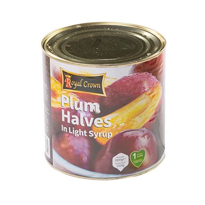 Royal Crown Plum Halves in Syrup (Case of 6)