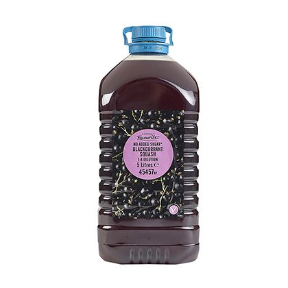 Everyday Favourites No Added Sugar Blackcurrant Squash 1:4 Dilution