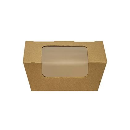 Microflute Kraft Window Hot Food Box 6x5"