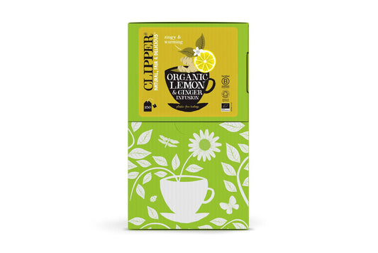 Clipper Organic 250 Infused Lemon Ginger Envelope Tea