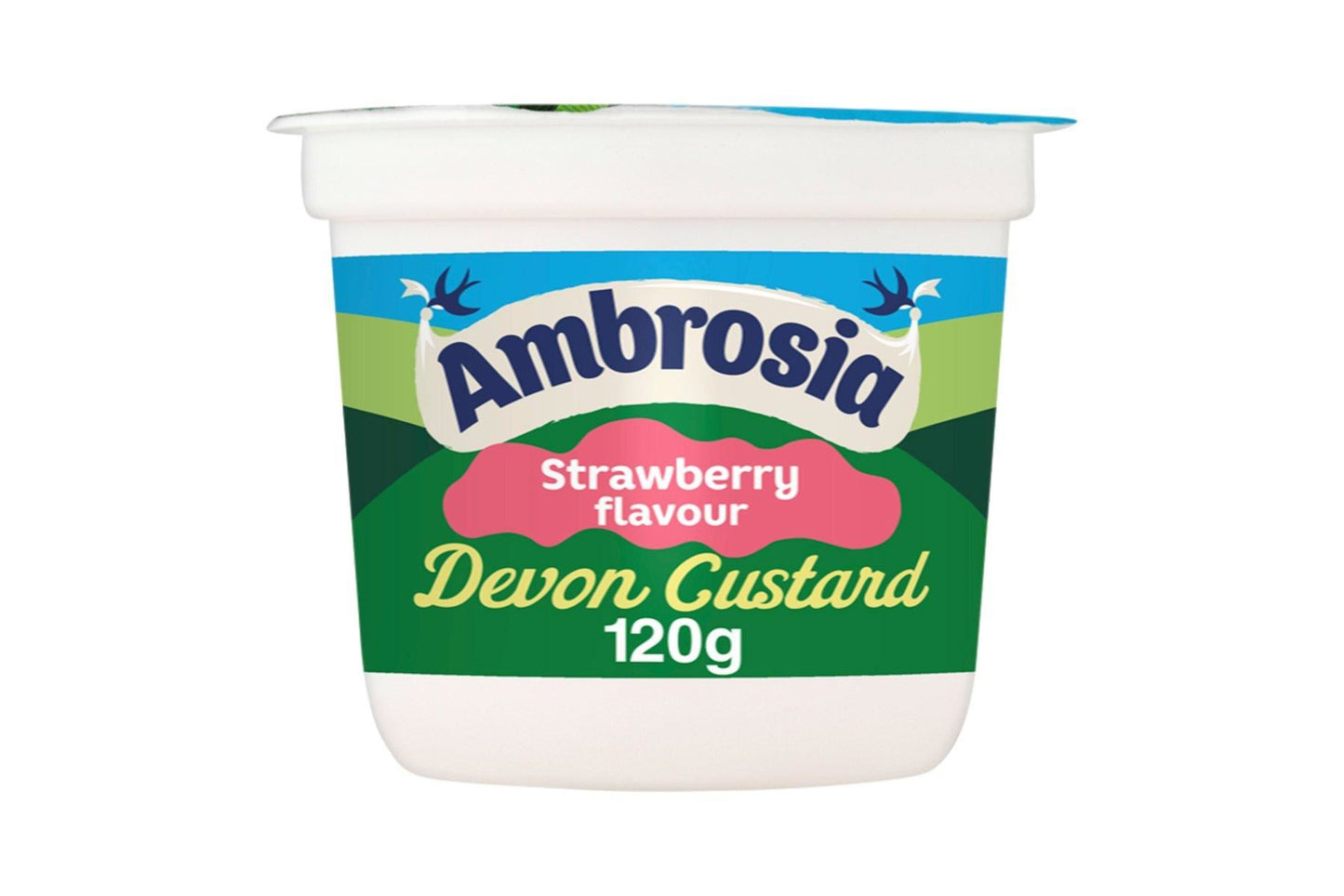 Ambrosia Strawberry Flavoured Custard Dessert Snack Pots