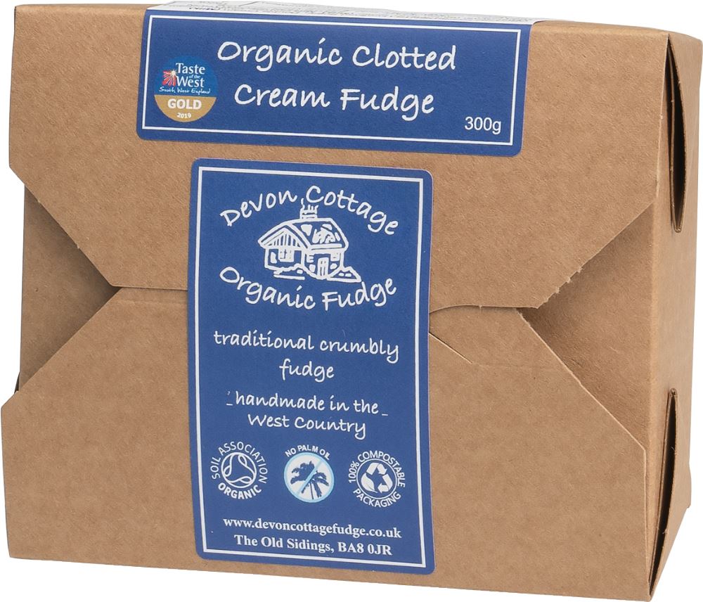 DEVON COTTAGE Organic Clotted Cream Fudge - Box 300g - 1 Case