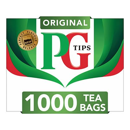 PG Tips Original 1000 Individually Wrapped String & Tagged Black Tea Bags