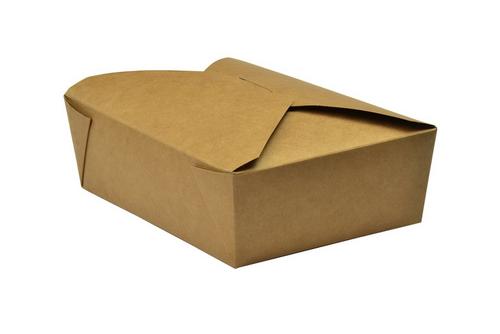 Vegware Kraft Takeaway Container 1800ml( 19.5x14x 6.5cm)