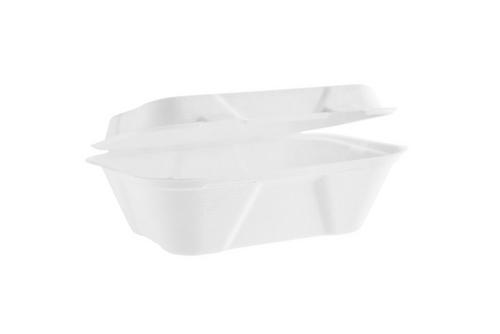 Vegware White Bagasse Clamshell ( 7x 5in)