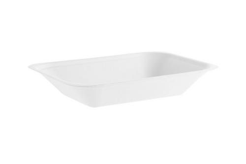 Vegware White Medium Bagasse Chip Tray (7 x 5in)