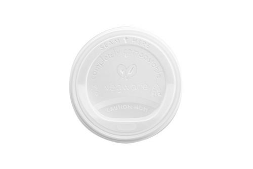 Vegware CPLA Hot Cup Lids (domed sip-thru) 8oz/255ml