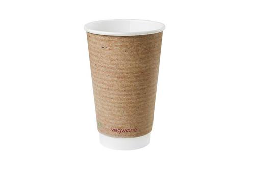 Vegware Kraft Double Walled Cups 16oz/454ml