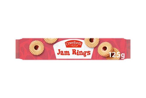 Crawford's Jam Rings 12 x 125G