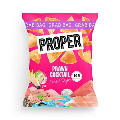Properchips Prawn Cocktail Lentil Chips Grab Bag (Case of 30)